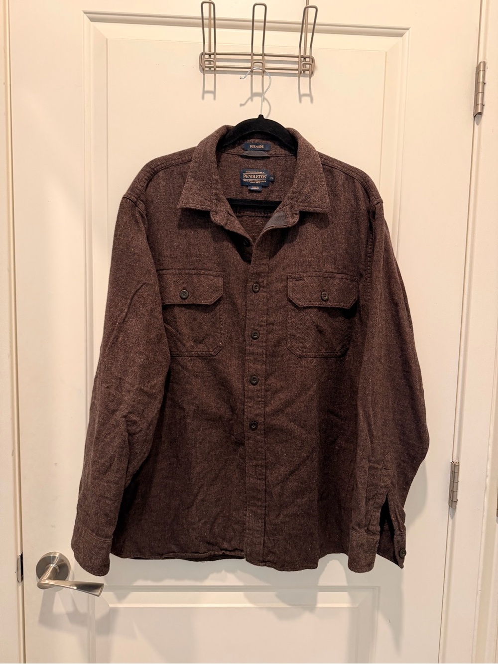 Pendleton Burnside Shirt
Jacket Size XL Brown Tweed
Flannel